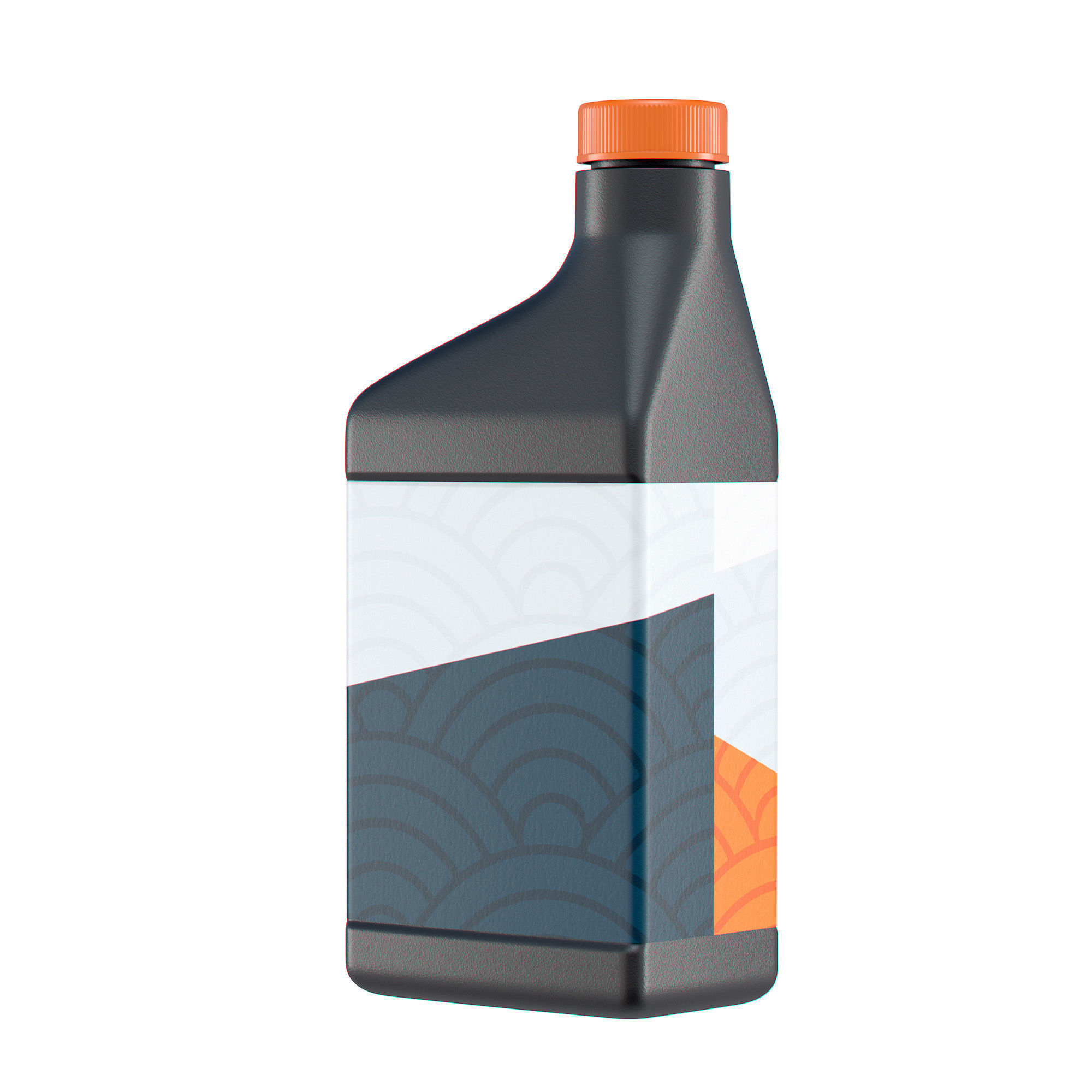 Motor Oil Bottle 16 oz 3D model_2