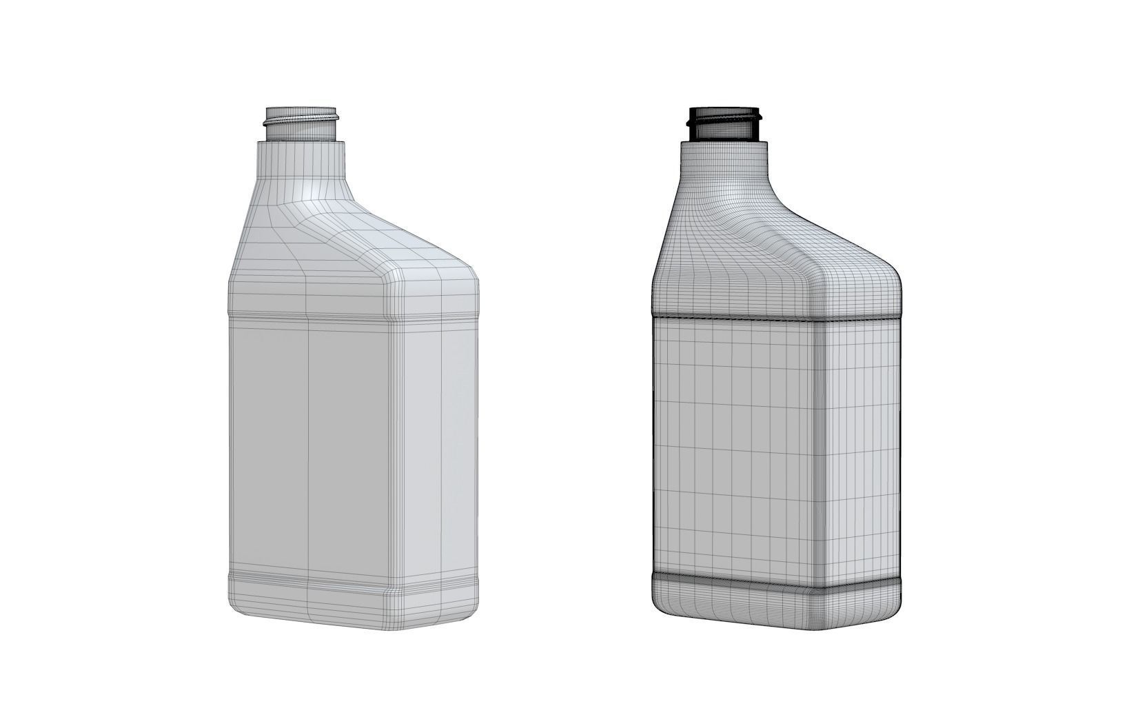 Motor Oil Bottle 16 oz 3D model_5