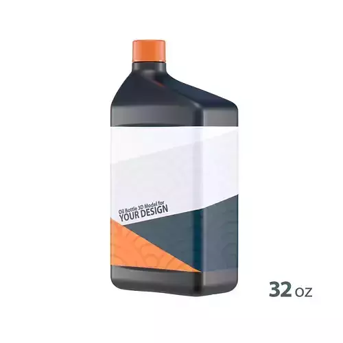 Motor Oil Bottle 32 oz 3D model