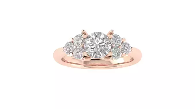 Women Wedding Engagement Ring 3dm STL OBJ FBX Renders Details
