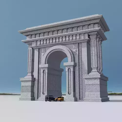 Roman Architecture Gate Low-poly 3D model