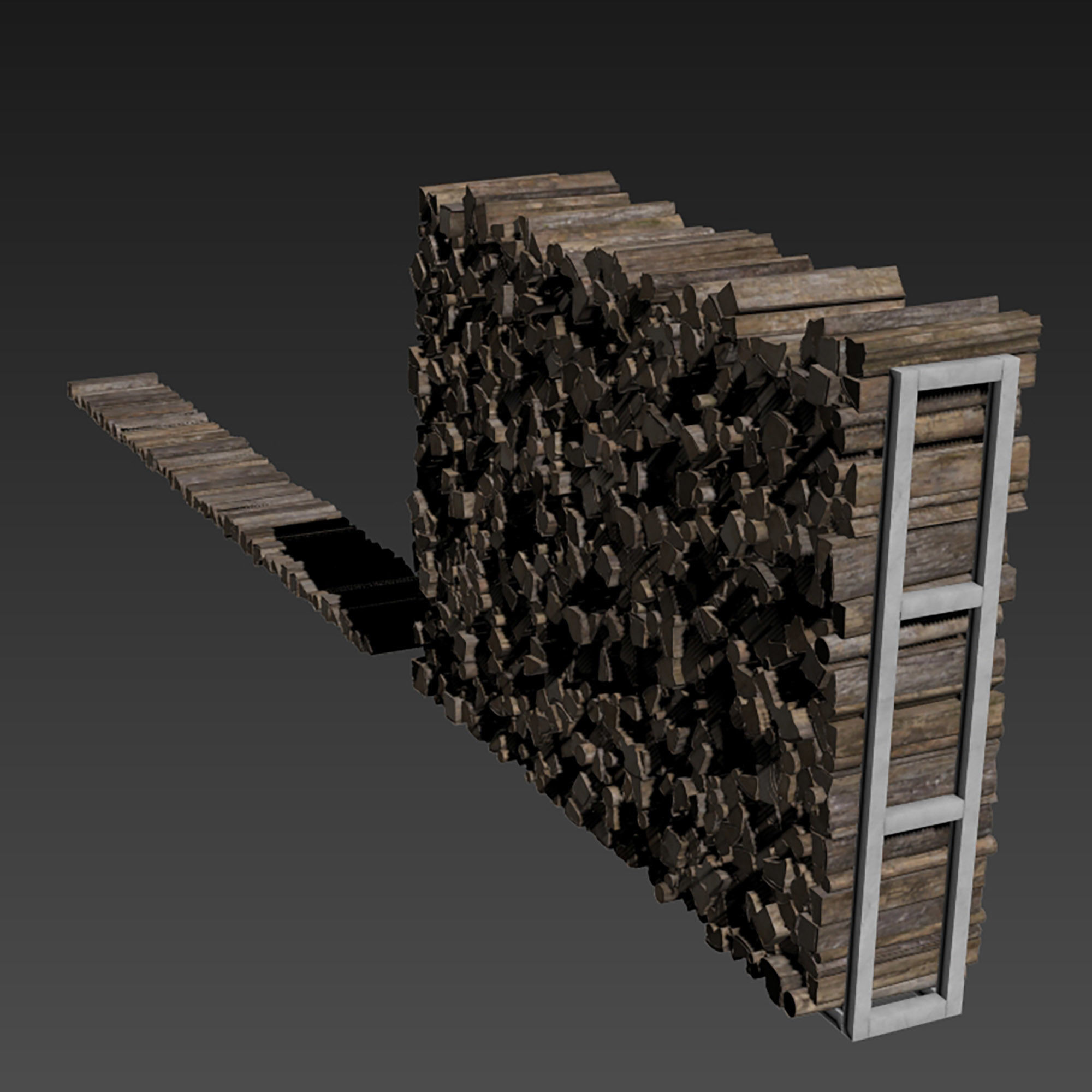 Firewood decor n2 3D model_9