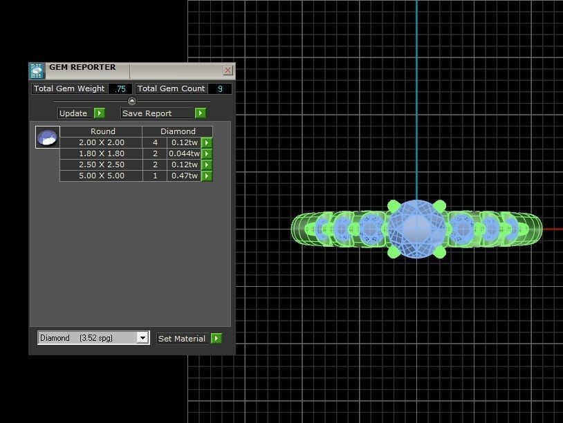 Women Engagement Round Stone Ring 3dm STL OBJ Renders Details 3D print model_21
