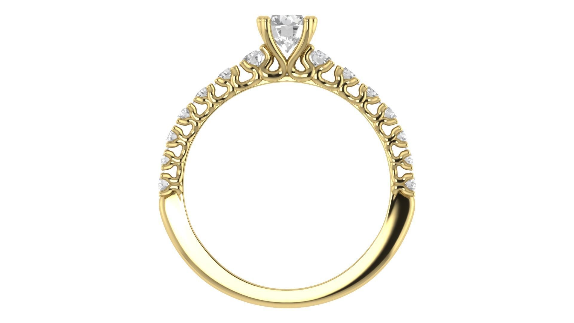 Women Wedding Engagement Ring 3dm STL OBJ FBX Renders Details 3D print model_8