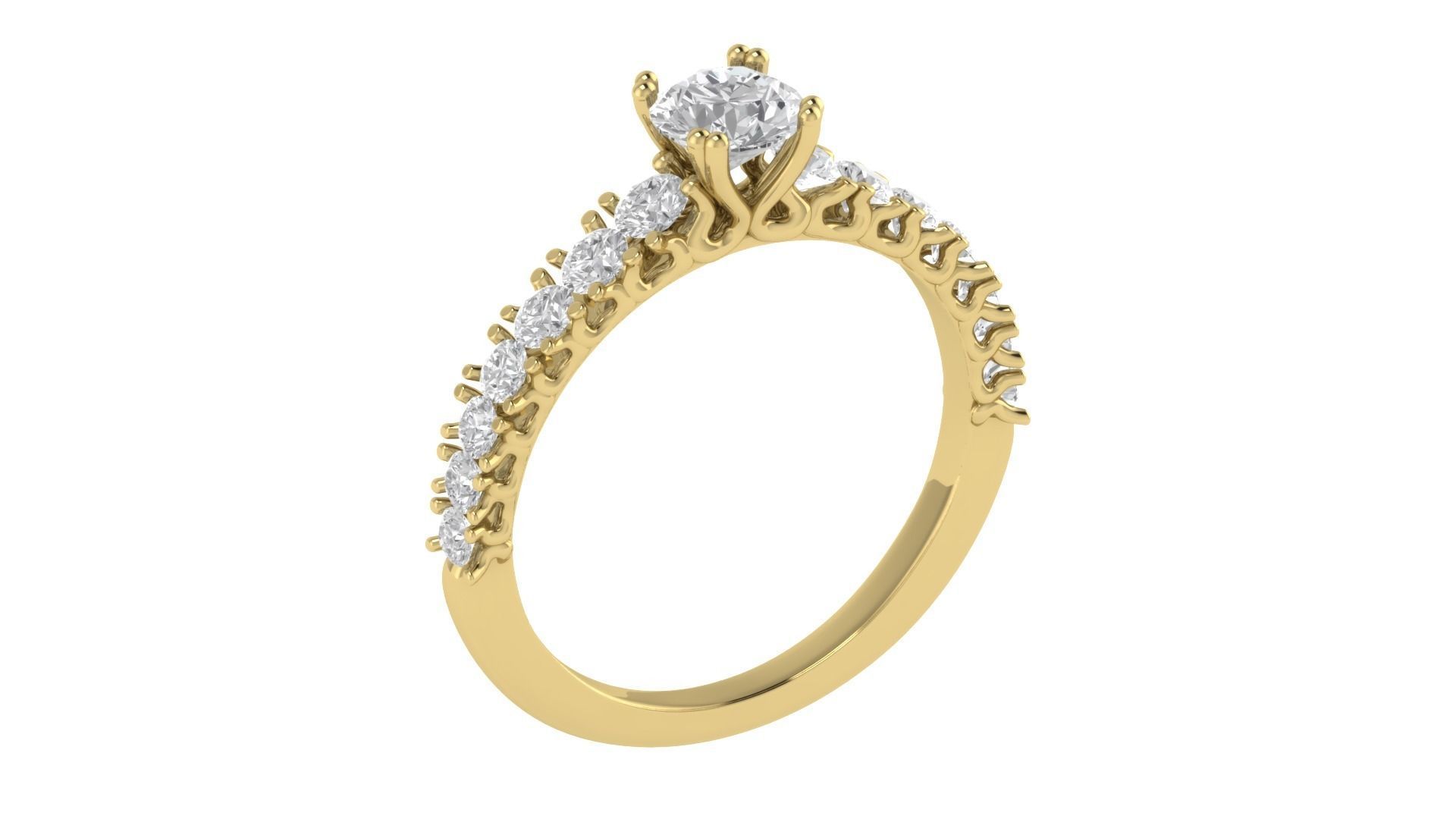 Women Wedding Engagement Ring 3dm STL OBJ FBX Renders Details 3D print model_5