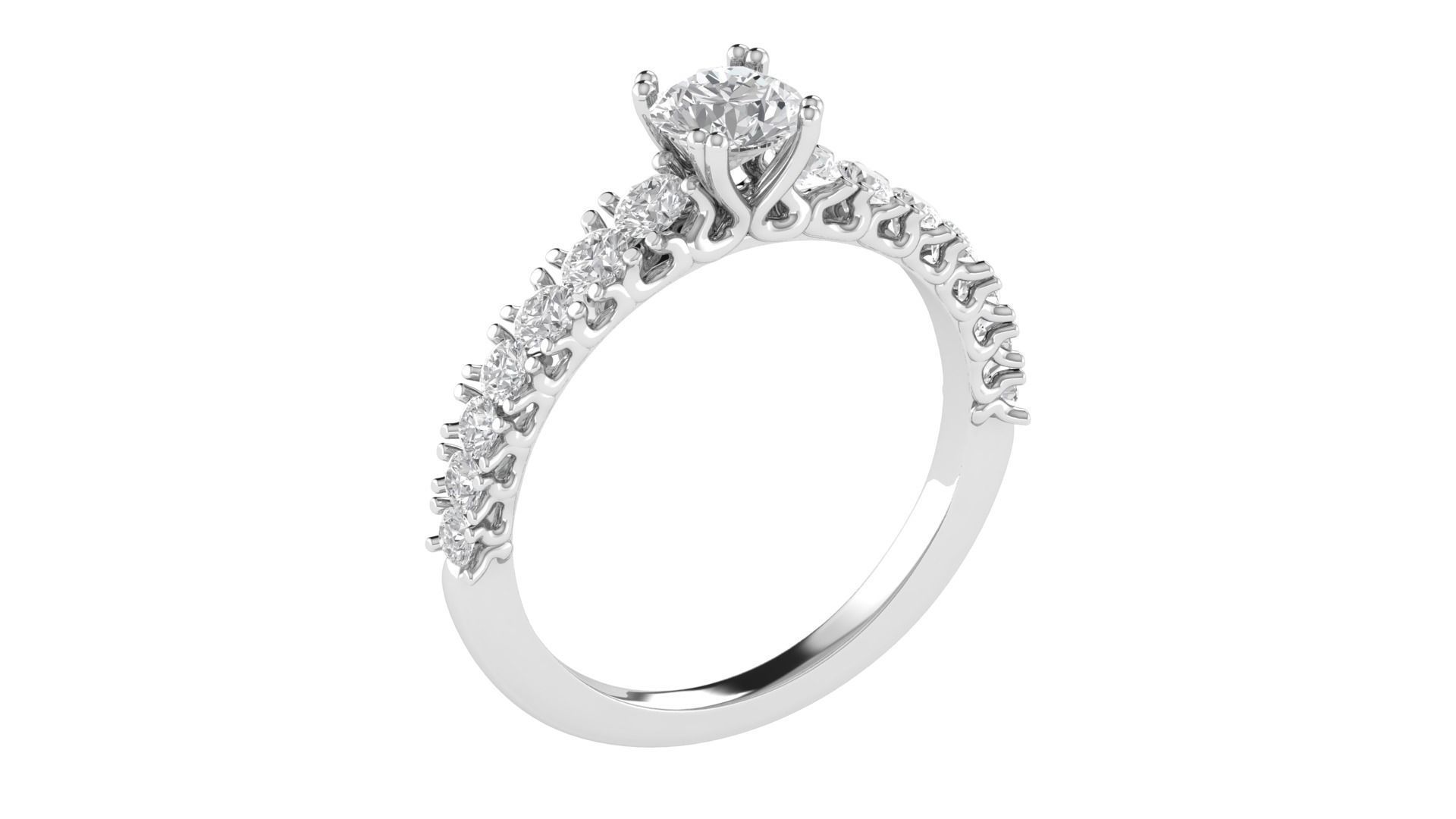 Women Wedding Engagement Ring 3dm STL OBJ FBX Renders Details 3D print model_4