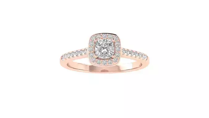 Women Engagement Square Hole Ring 3dm STL OBJ FBX Render Details