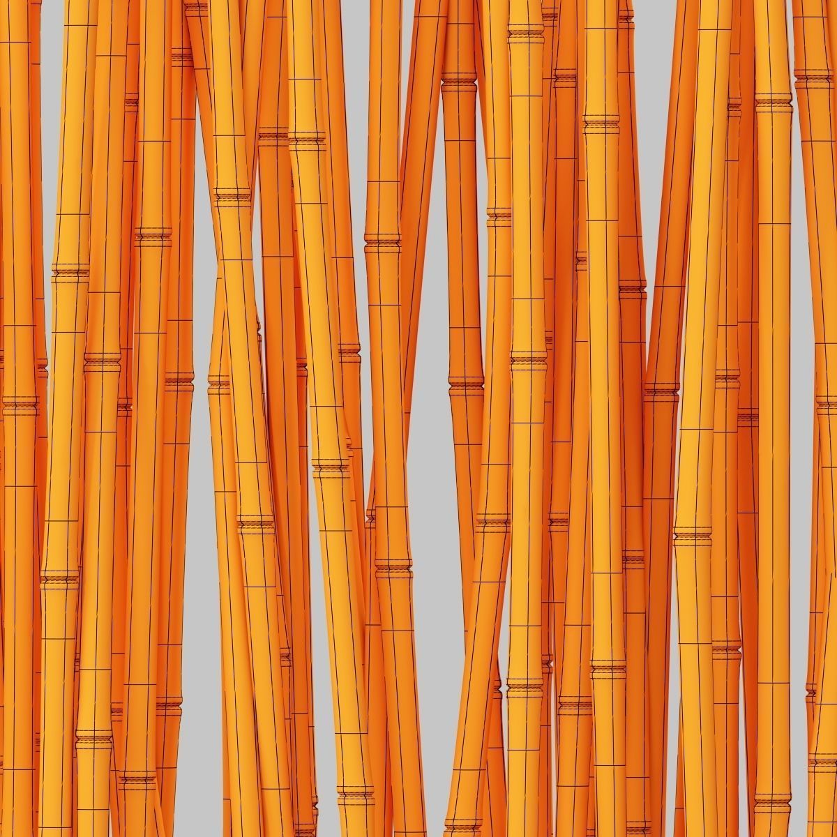 Bamboo low decor small pebble n4 3D model_14