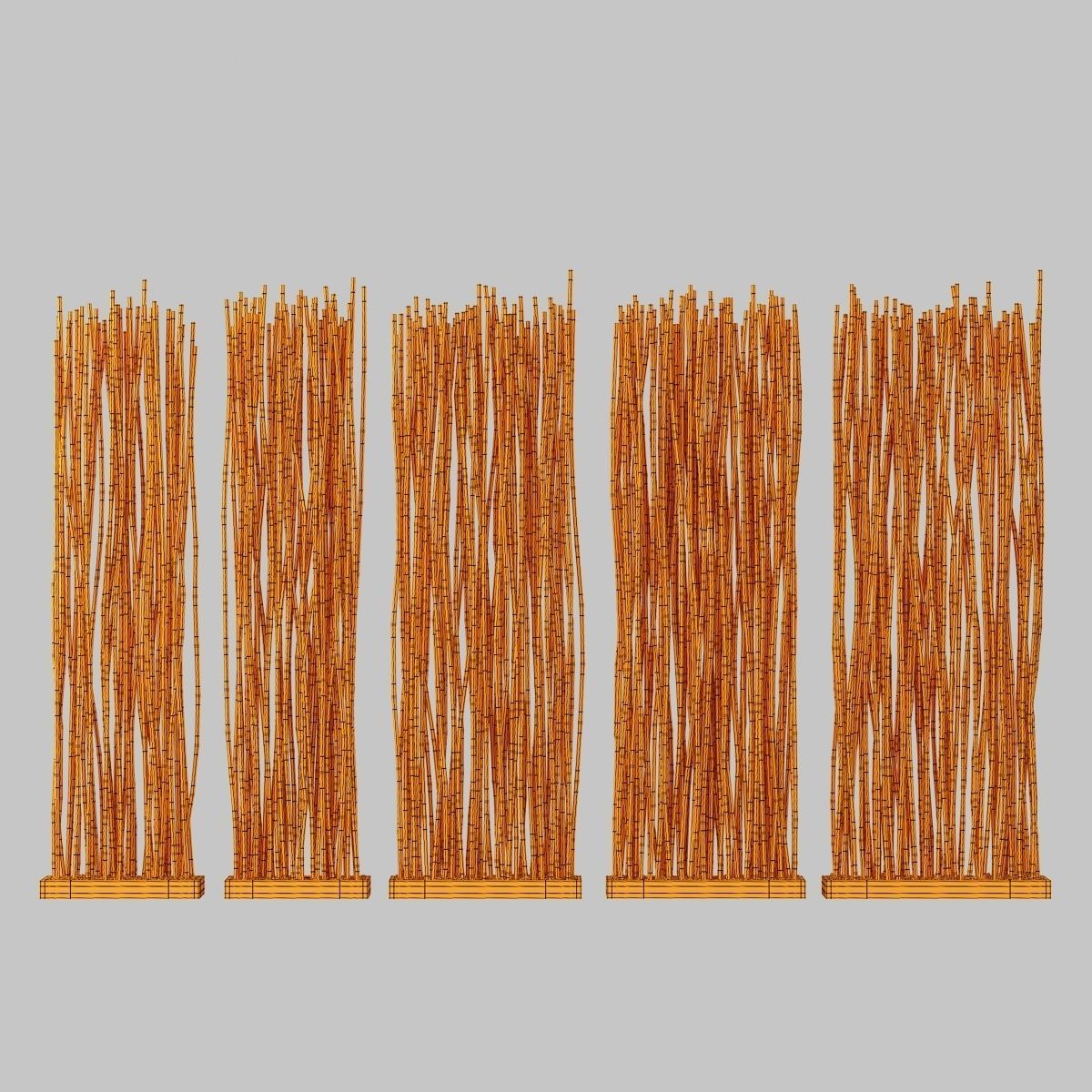 Bamboo low decor small pebble n4 3D model_18