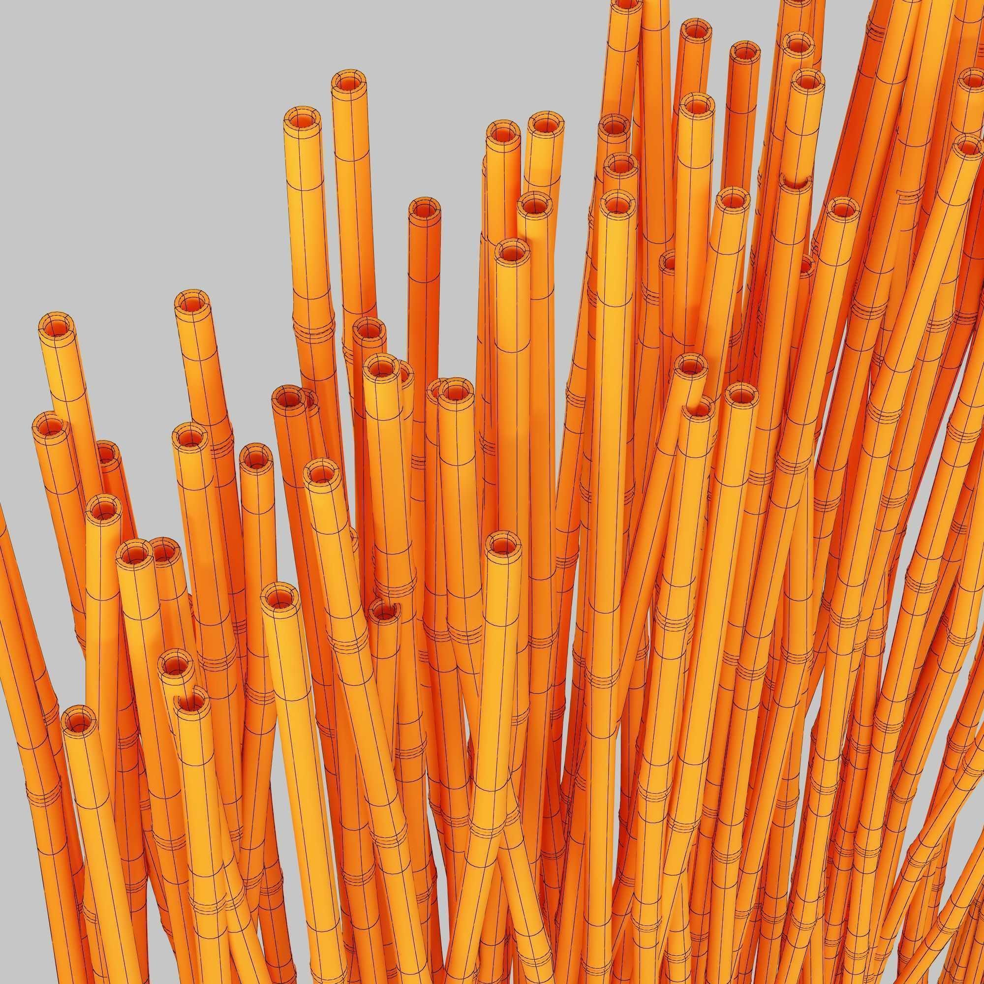 Bamboo low decor small pebble n4 3D model_13