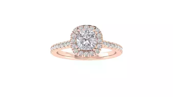 Women Engagement Square Hole Ring 3dm STL OBJ FBX Render Details