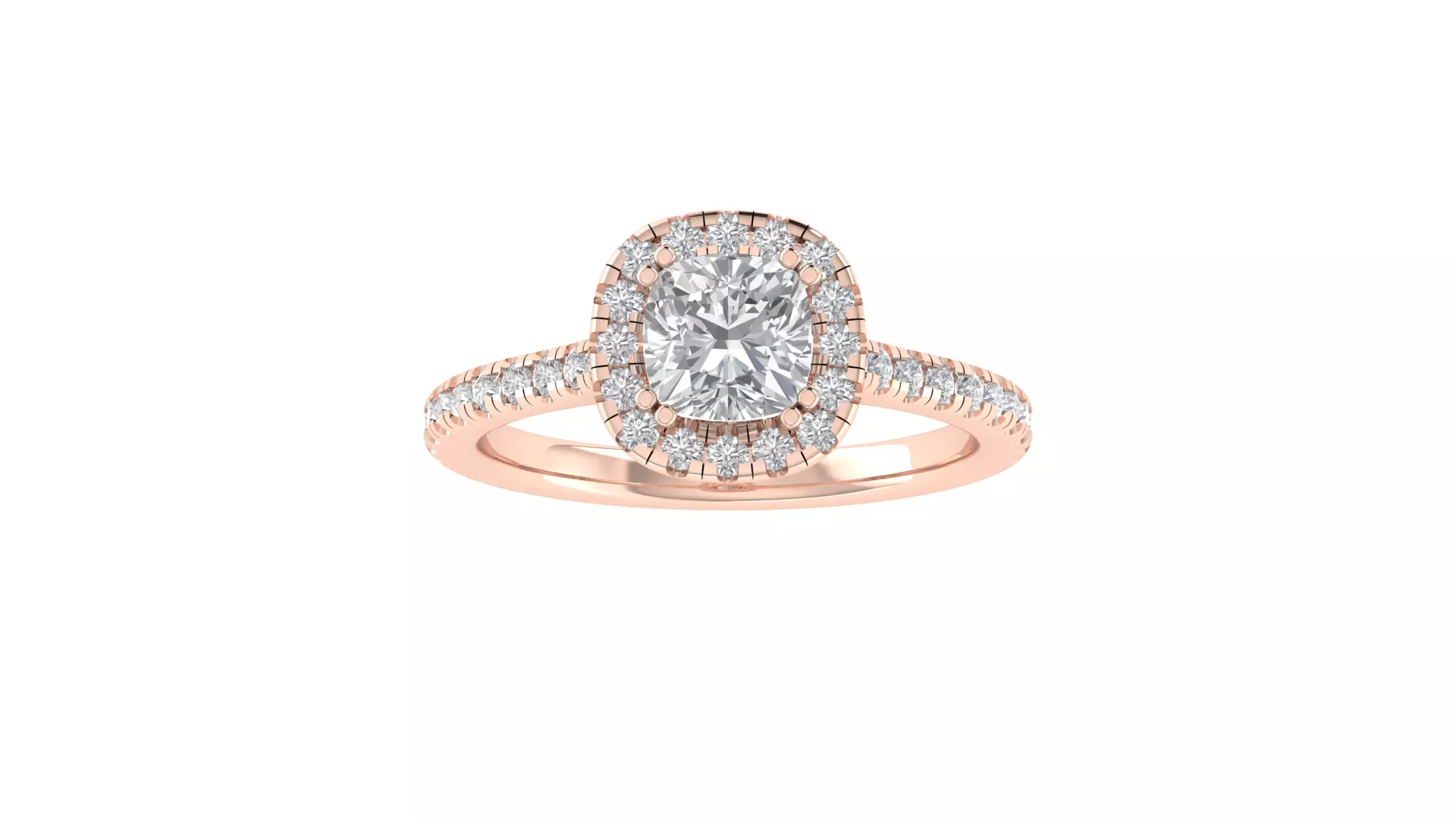 Women Engagement Square Hole Ring 3dm STL OBJ FBX Render Details 3D print model