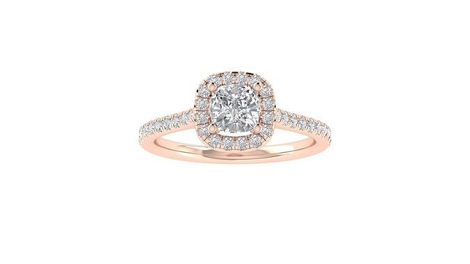 Women Wedding Engagement Square Hole Ring 3dm STL OBJ Details 3D print model