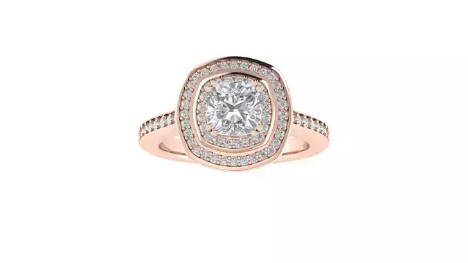 Women Wedding Engagement Ring 3dm STL OBJ FBX Renders Details