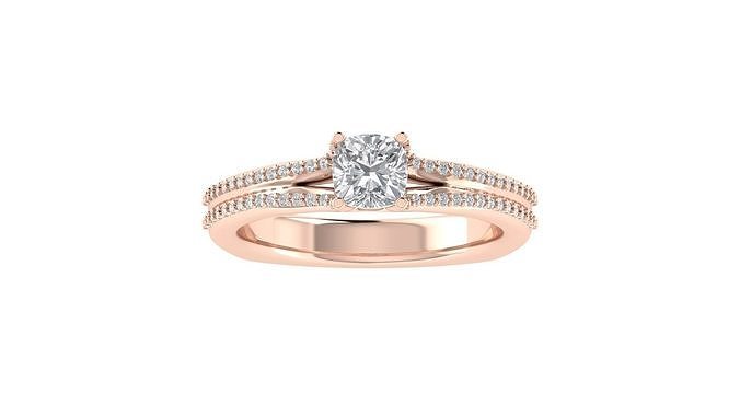 Women Wedding Engagement Ring 3dm STL OBJ FBX Renders Details 3D print model