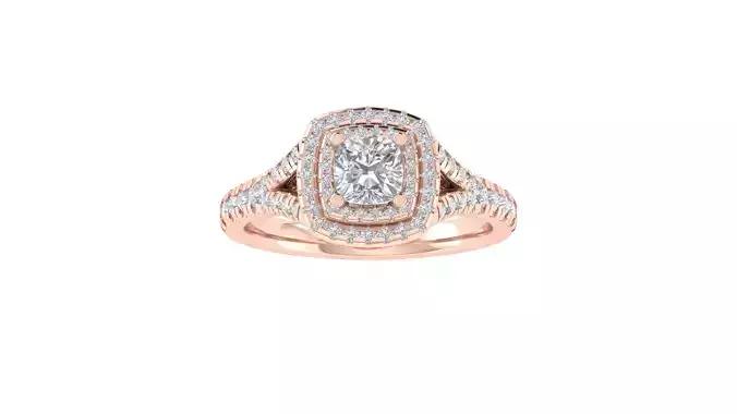 Women Wedding Engagement Ring 3dm STL OBJ FBX Renders Details