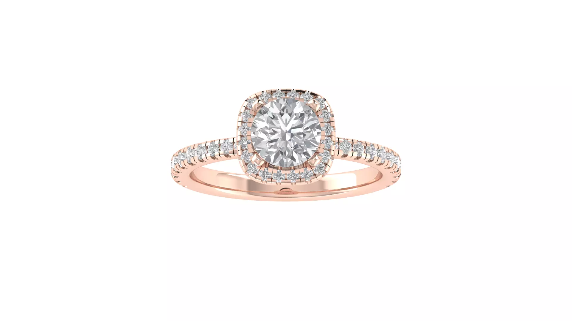 Women Engagement Square Hole Ring 3dm STL OBJ FBX Render Details 3D print model