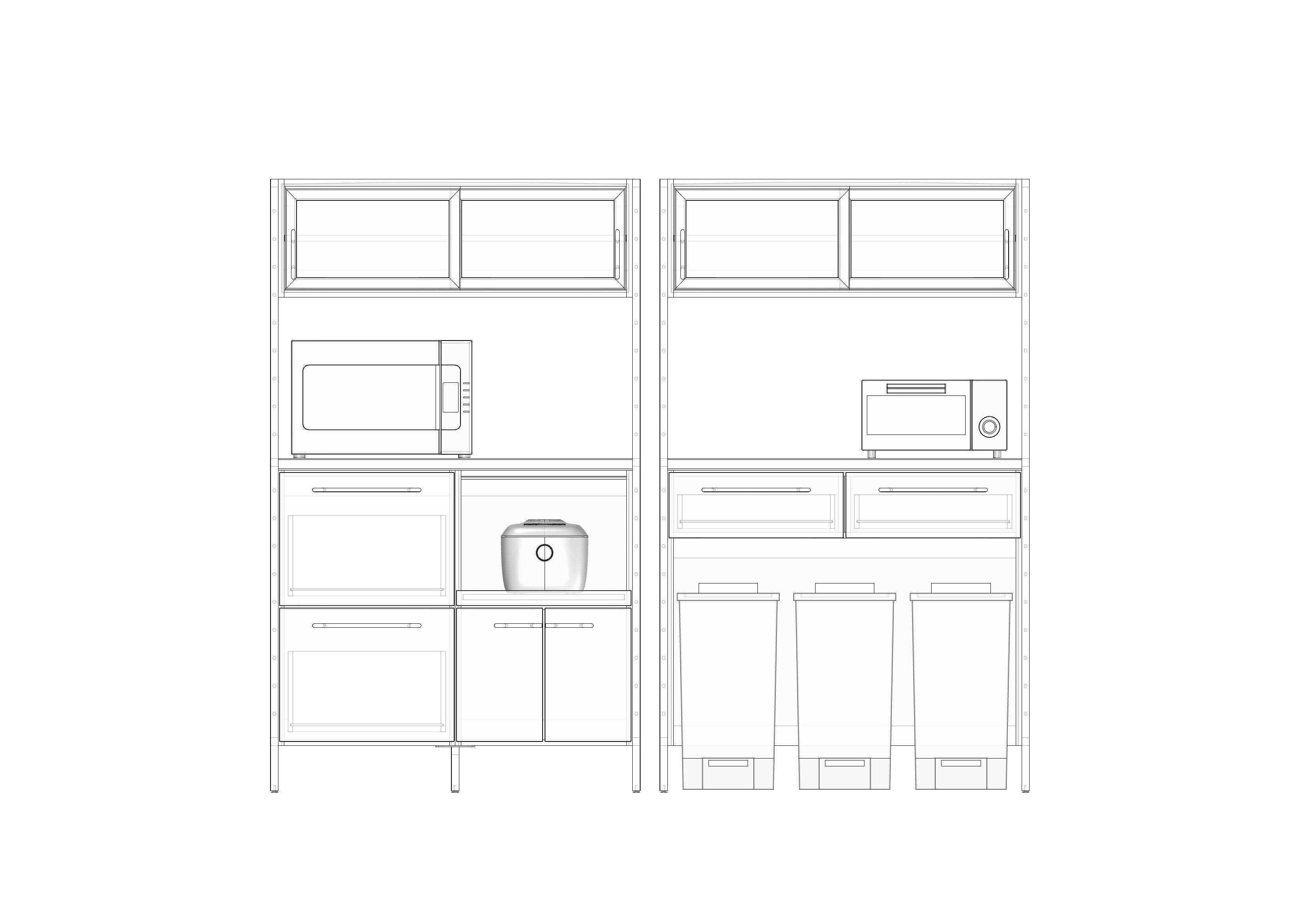 2 types of kitchen storage shelves 3D model_9