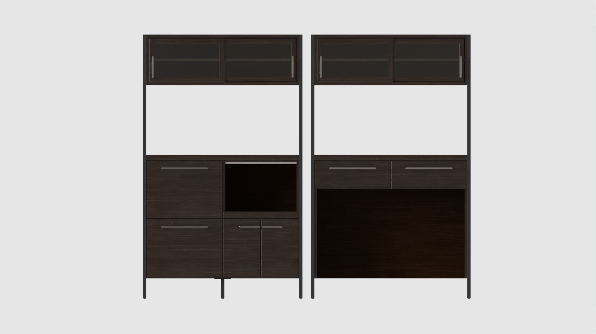 2 types of kitchen storage shelves 3D model_4