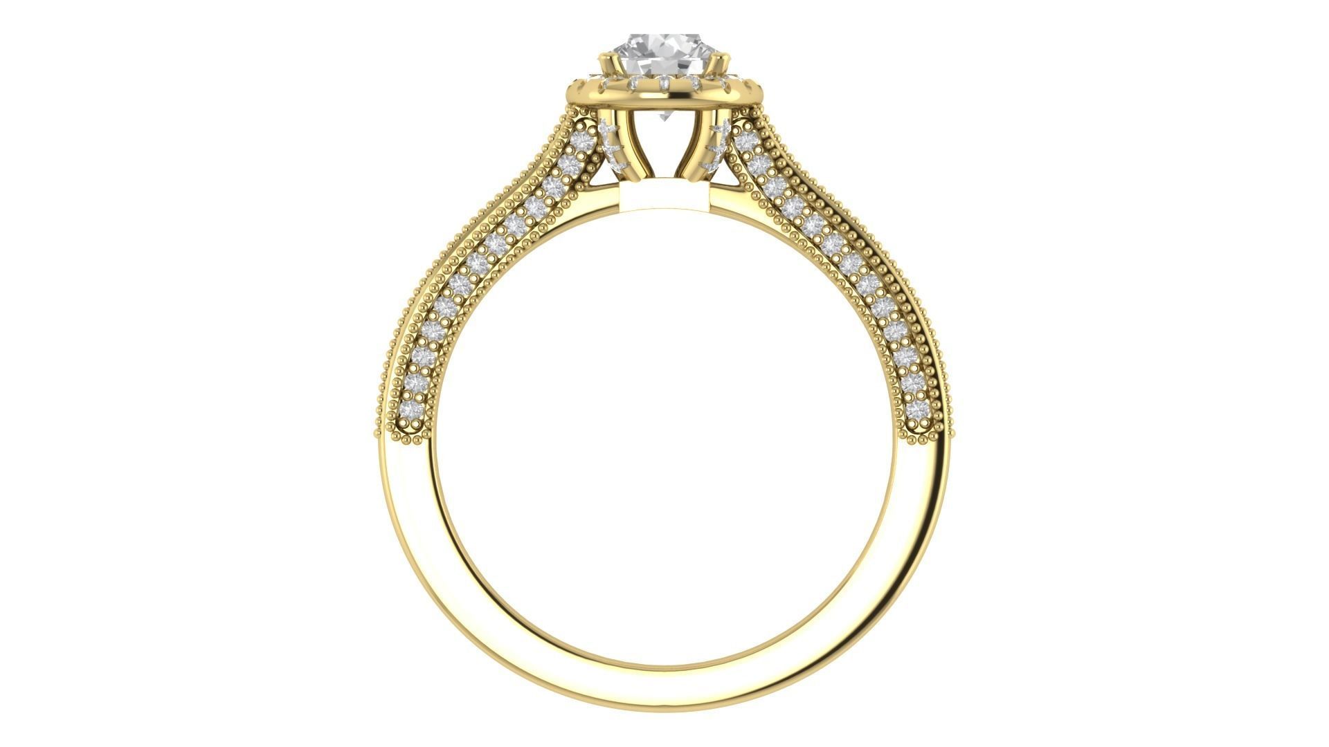 Women Wedding Engagement Ring 3dm STL OBJ FBX Renders Details 3D print model_7