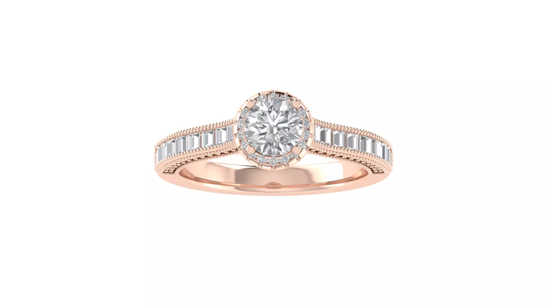 Women Wedding Engagement Ring 3dm STL OBJ FBX Renders Details 3D print model_0