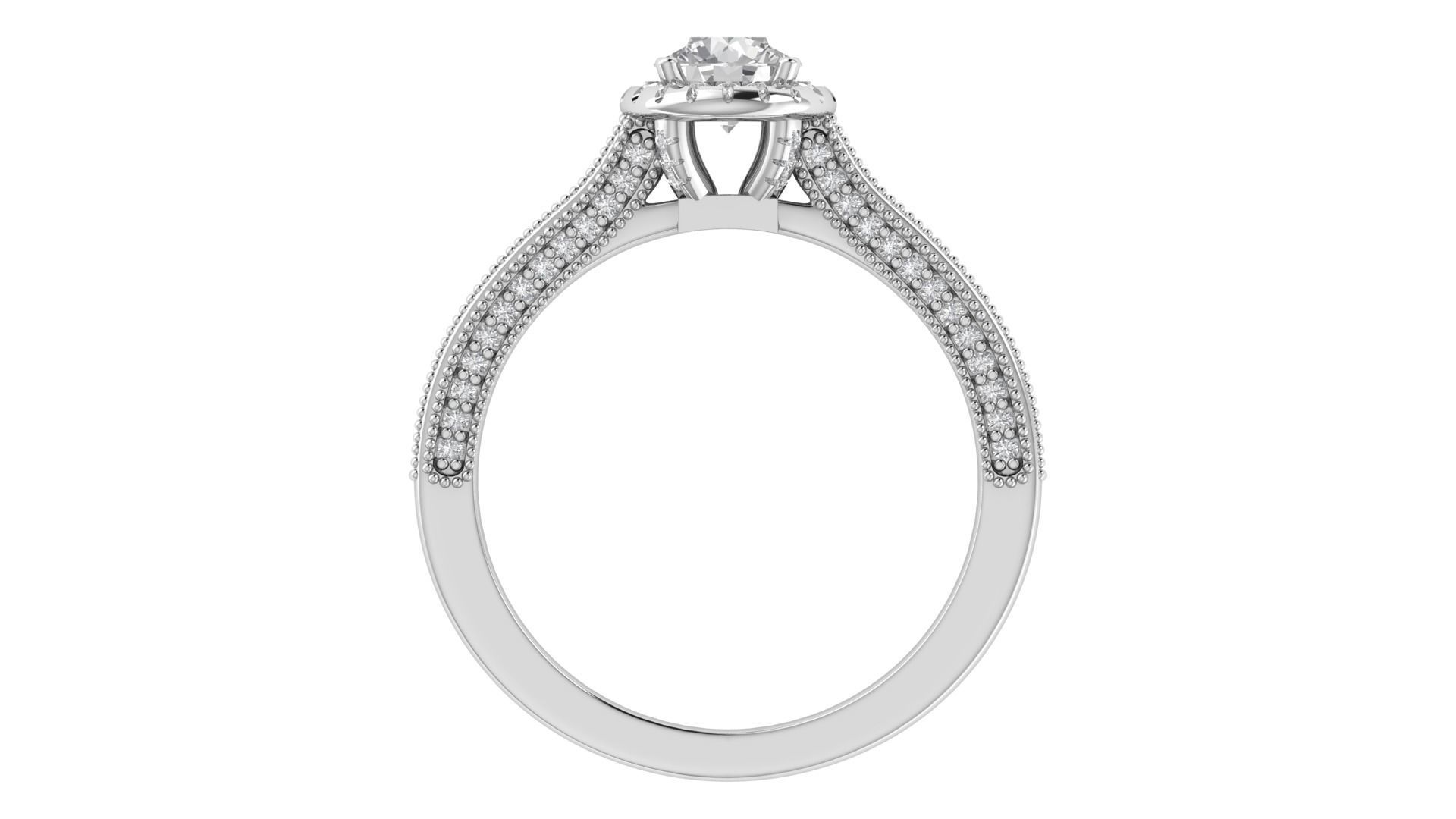 Women Wedding Engagement Ring 3dm STL OBJ FBX Renders Details 3D print model_6