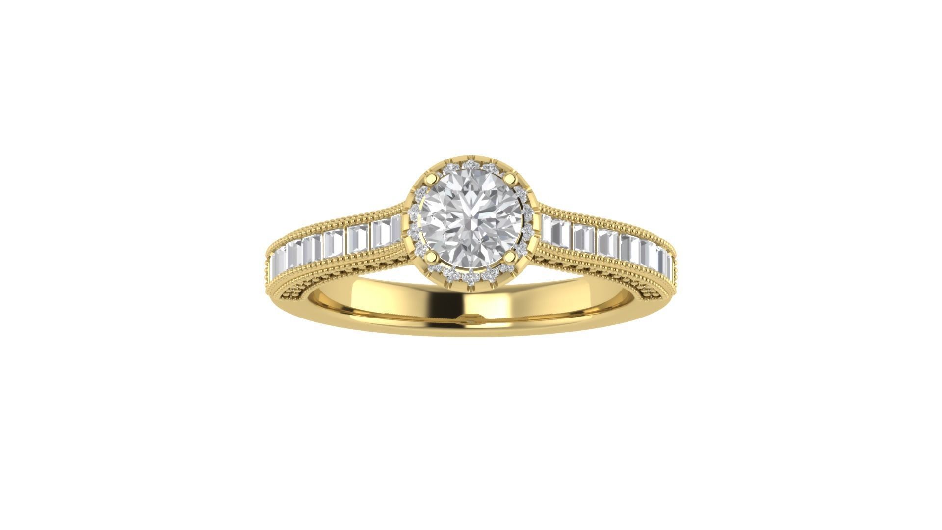 Women Wedding Engagement Ring 3dm STL OBJ FBX Renders Details 3D print model_2