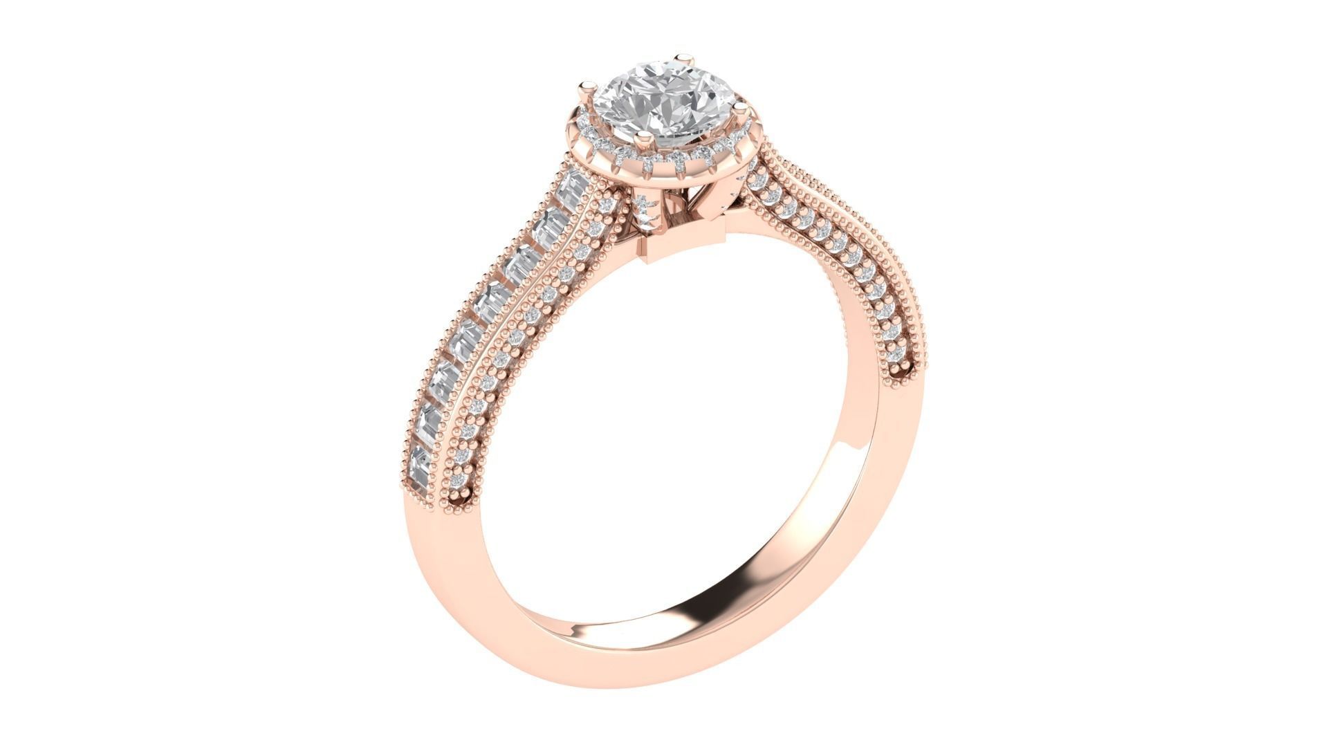 Women Wedding Engagement Ring 3dm STL OBJ FBX Renders Details 3D print model_5