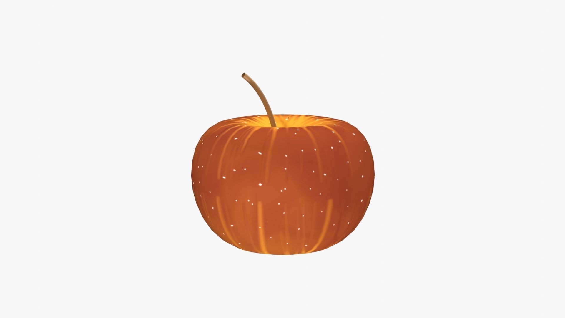 Apple orange Low-poly 3D model_1