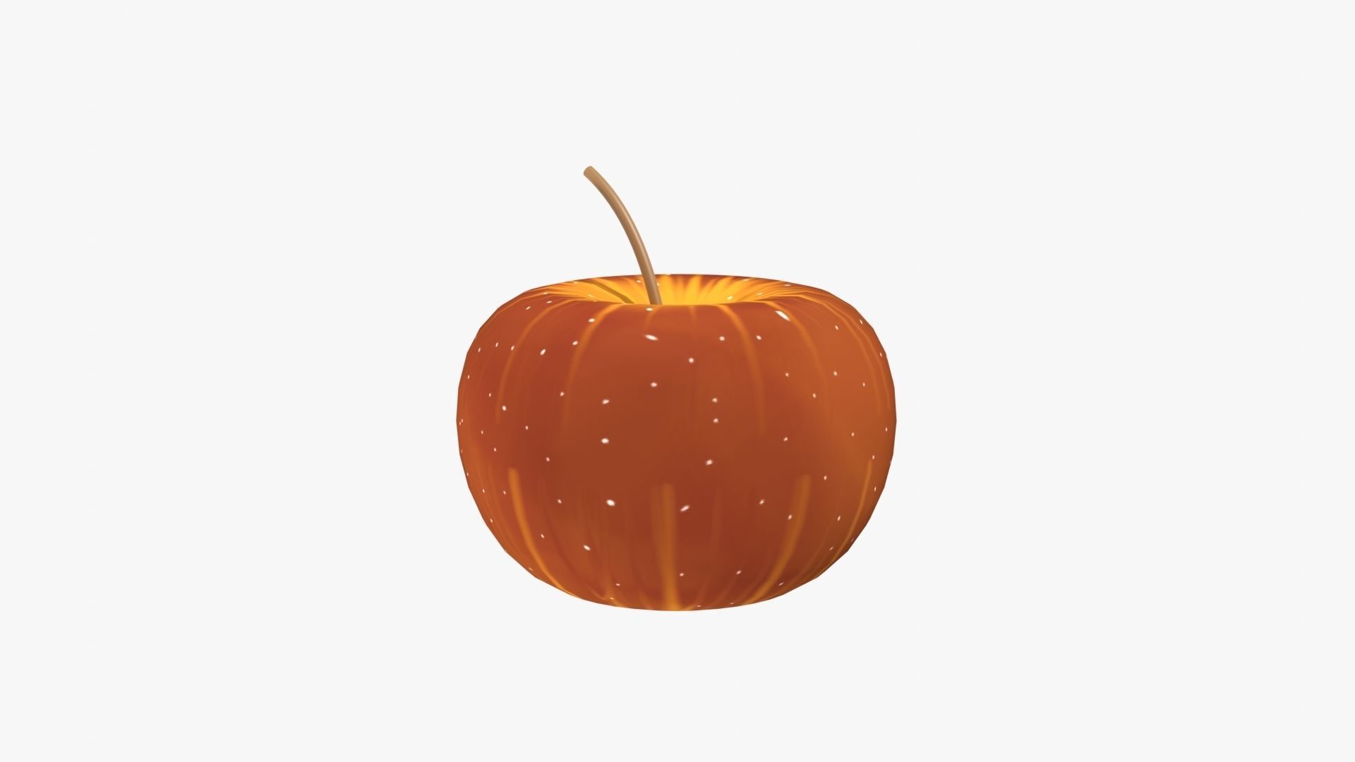Apple orange Low-poly 3D model_17