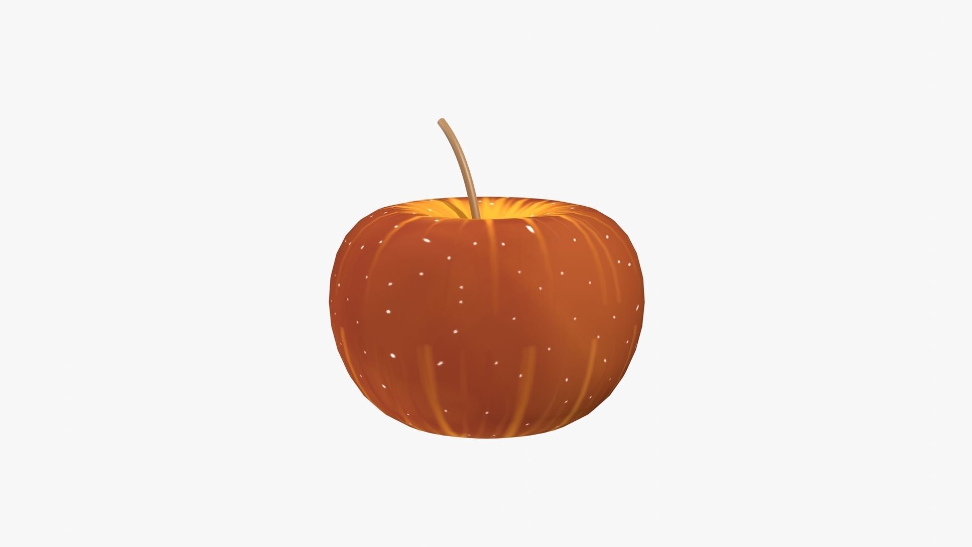 Apple orange Low-poly 3D model_16