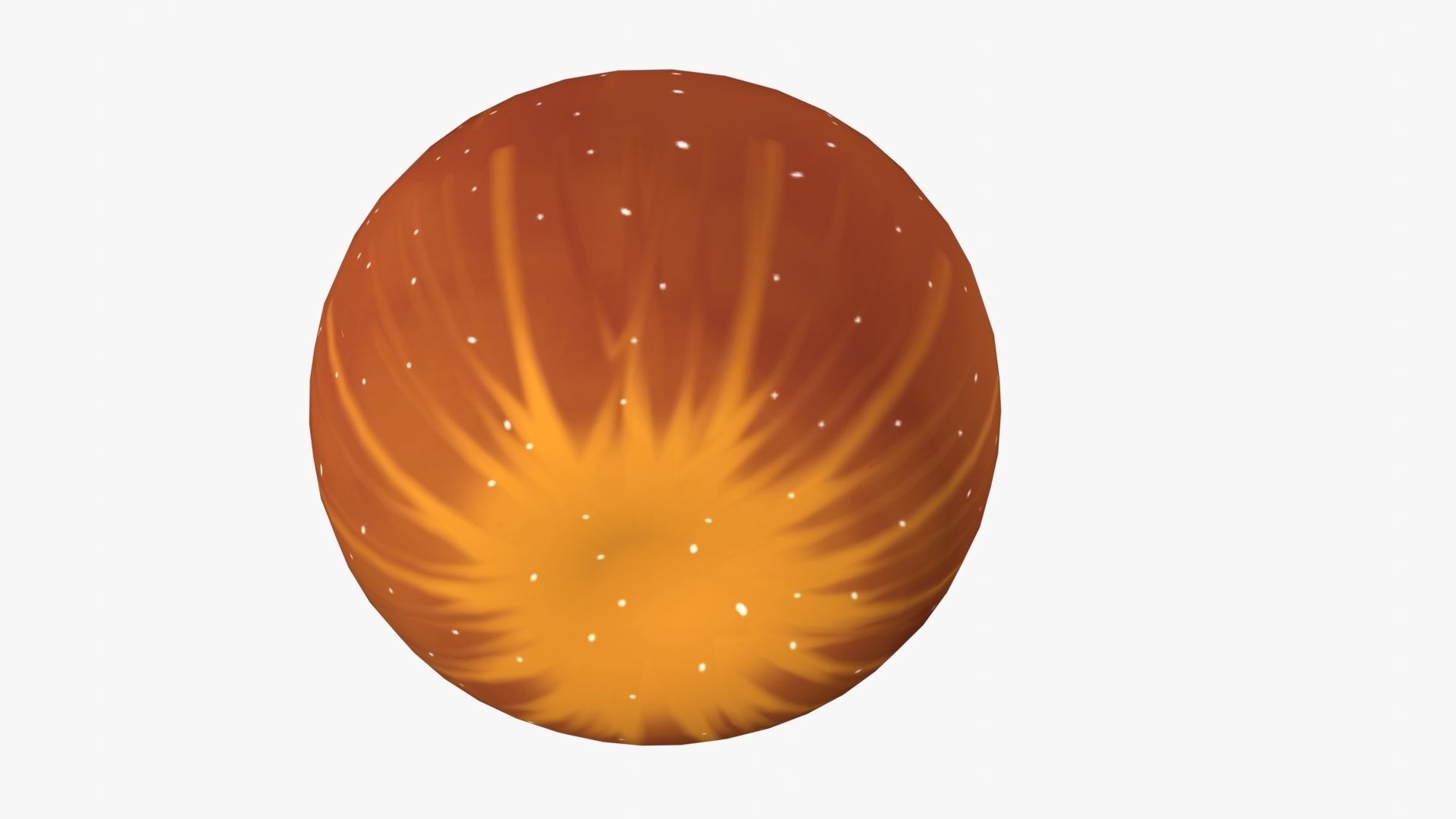 Apple orange Low-poly 3D model_24