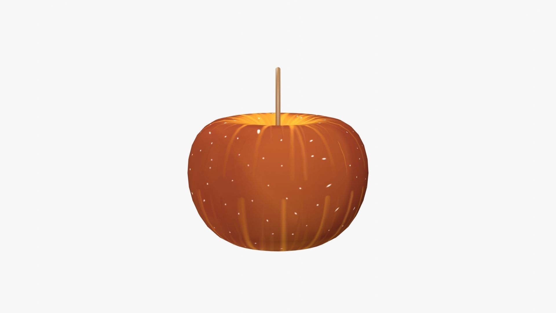 Apple orange Low-poly 3D model_14