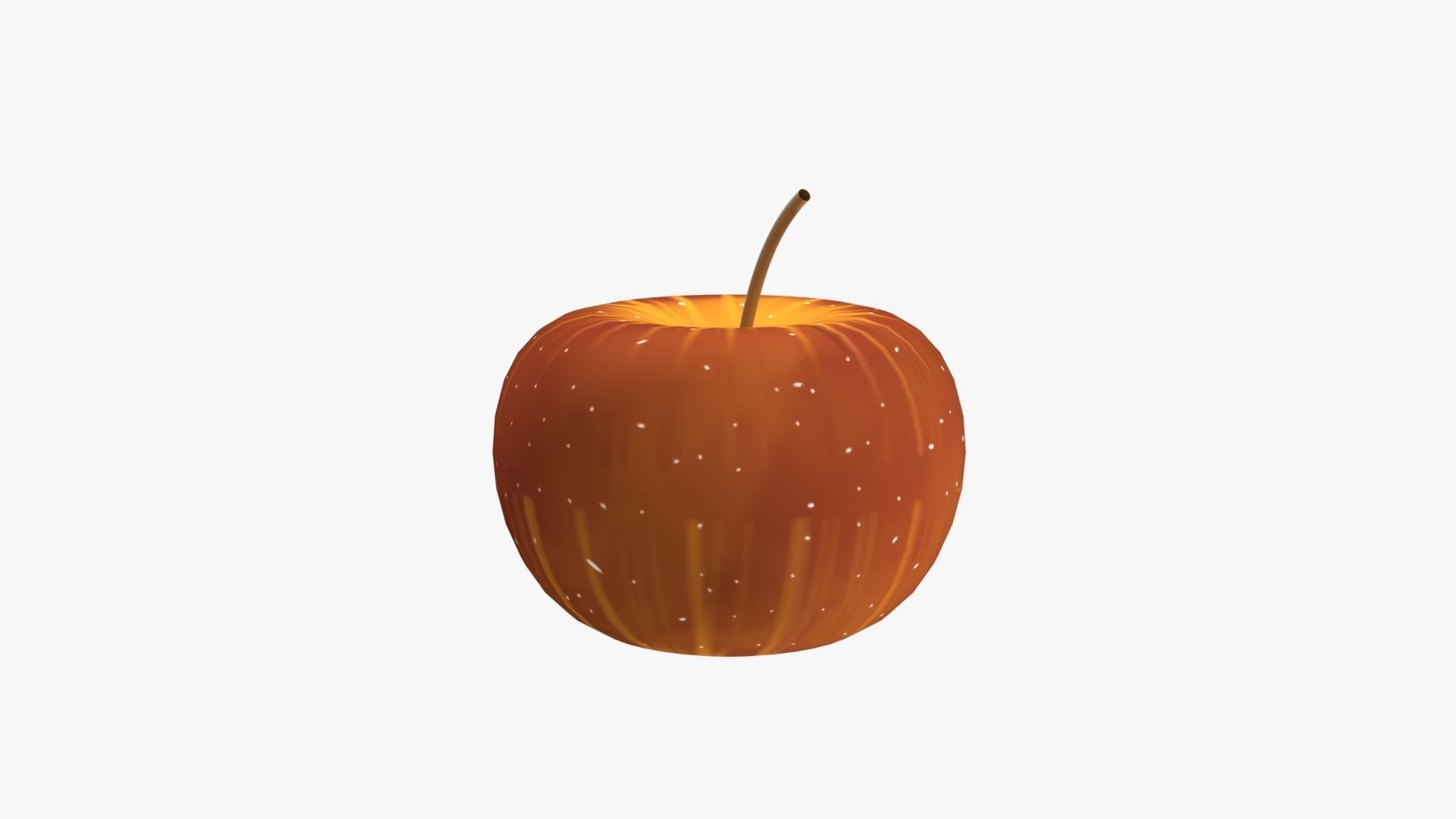 Apple orange Low-poly 3D model_6