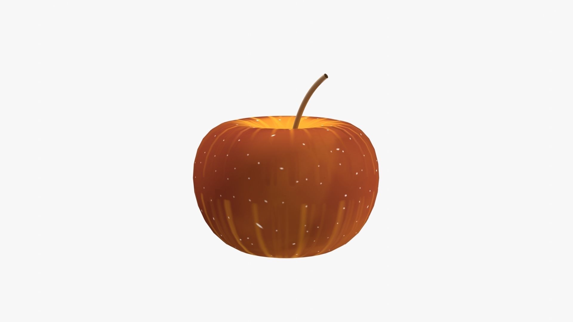 Apple orange Low-poly 3D model_7