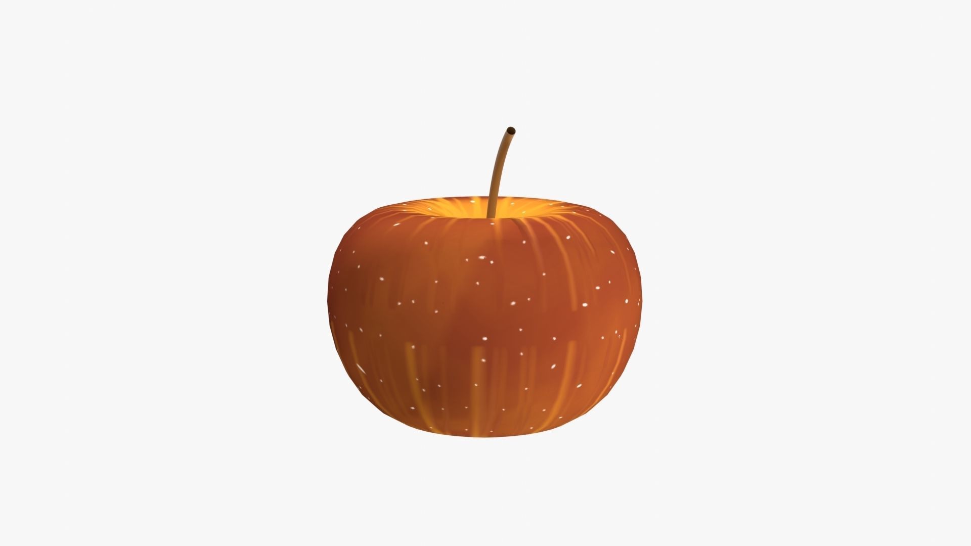 Apple orange Low-poly 3D model_5