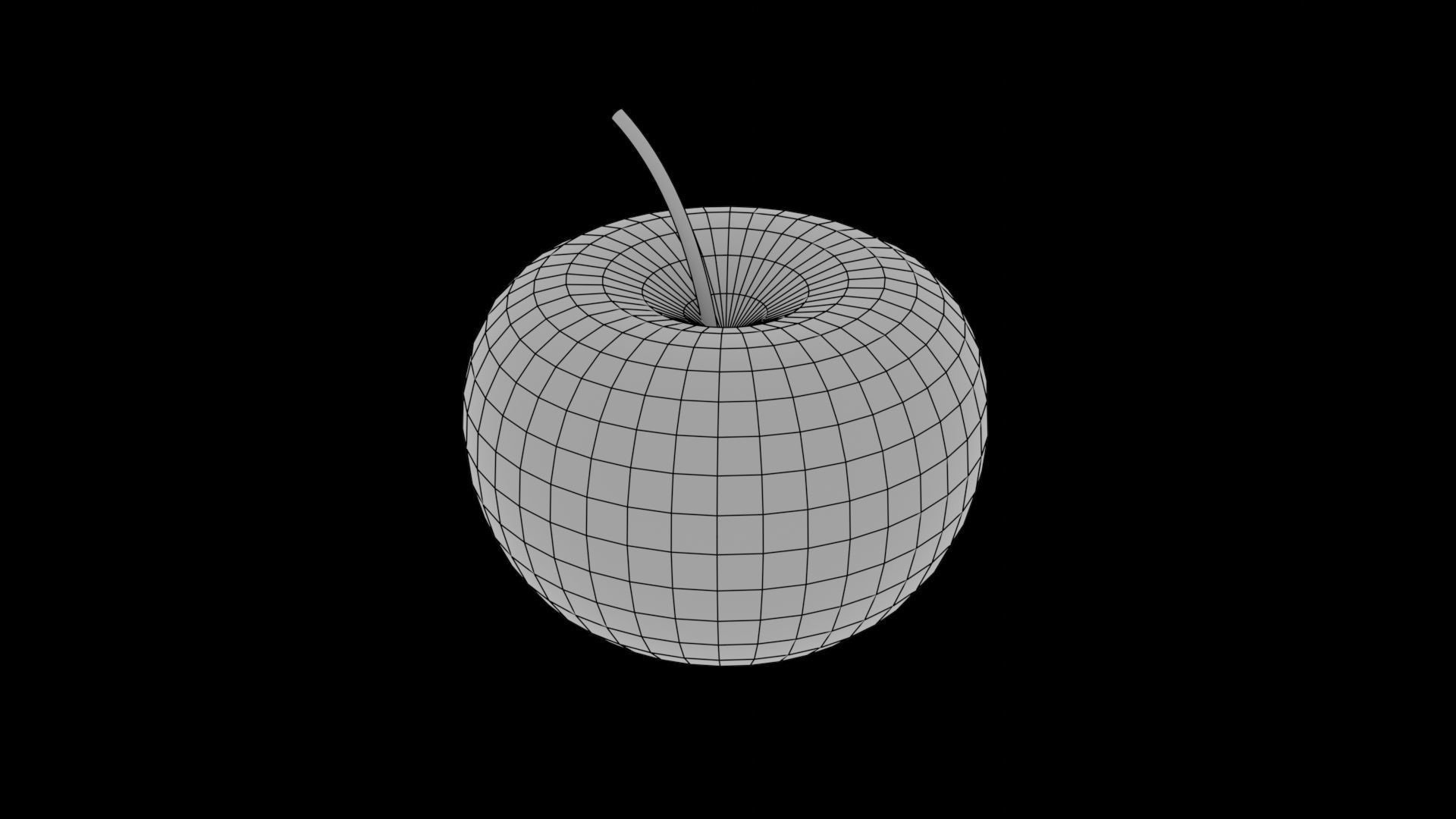 Apple orange Low-poly 3D model_25
