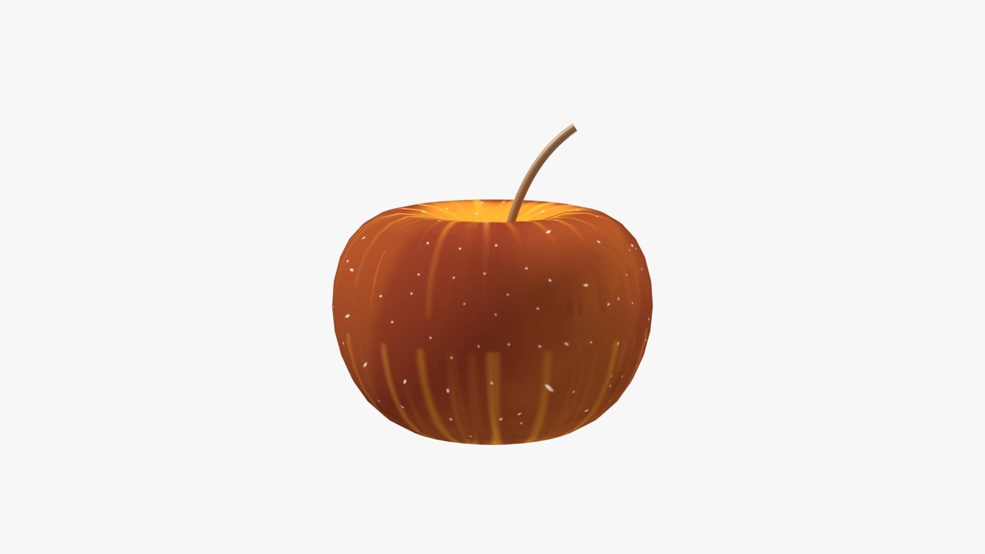 Apple orange Low-poly 3D model_9