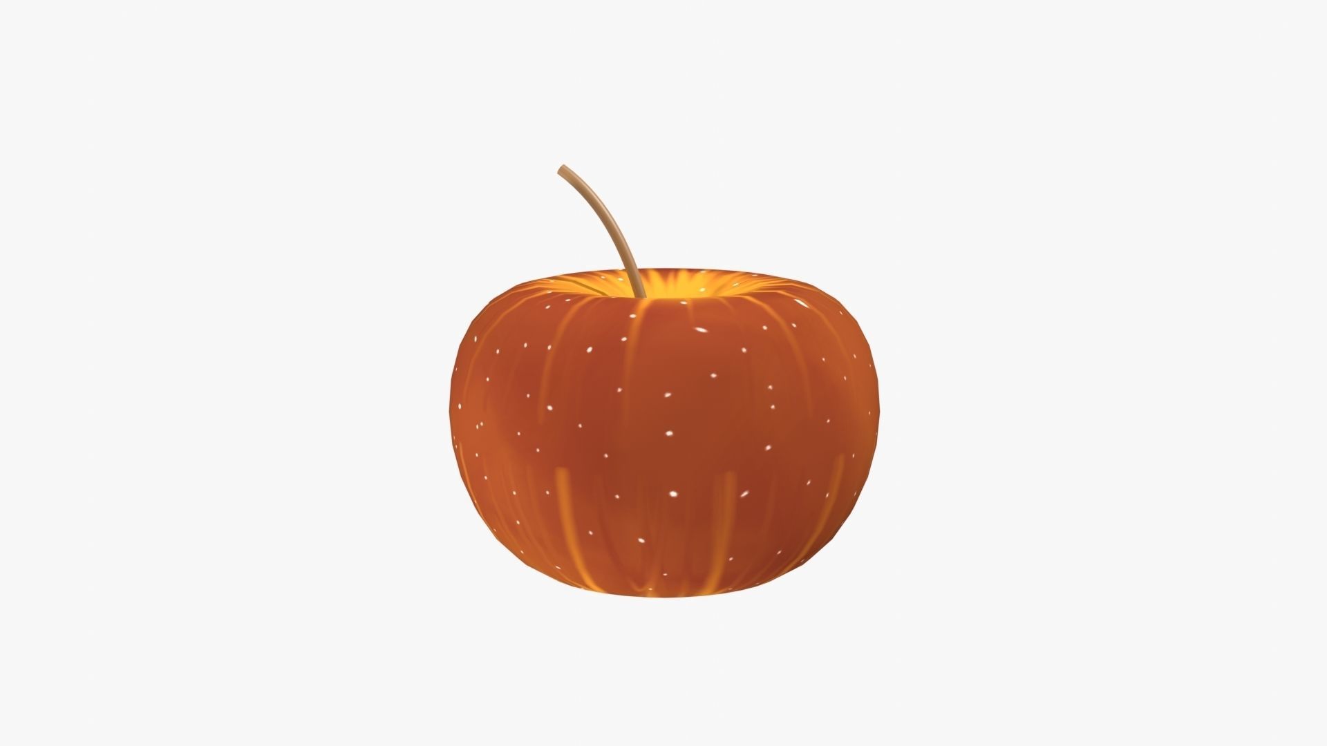 Apple orange Low-poly 3D model_18
