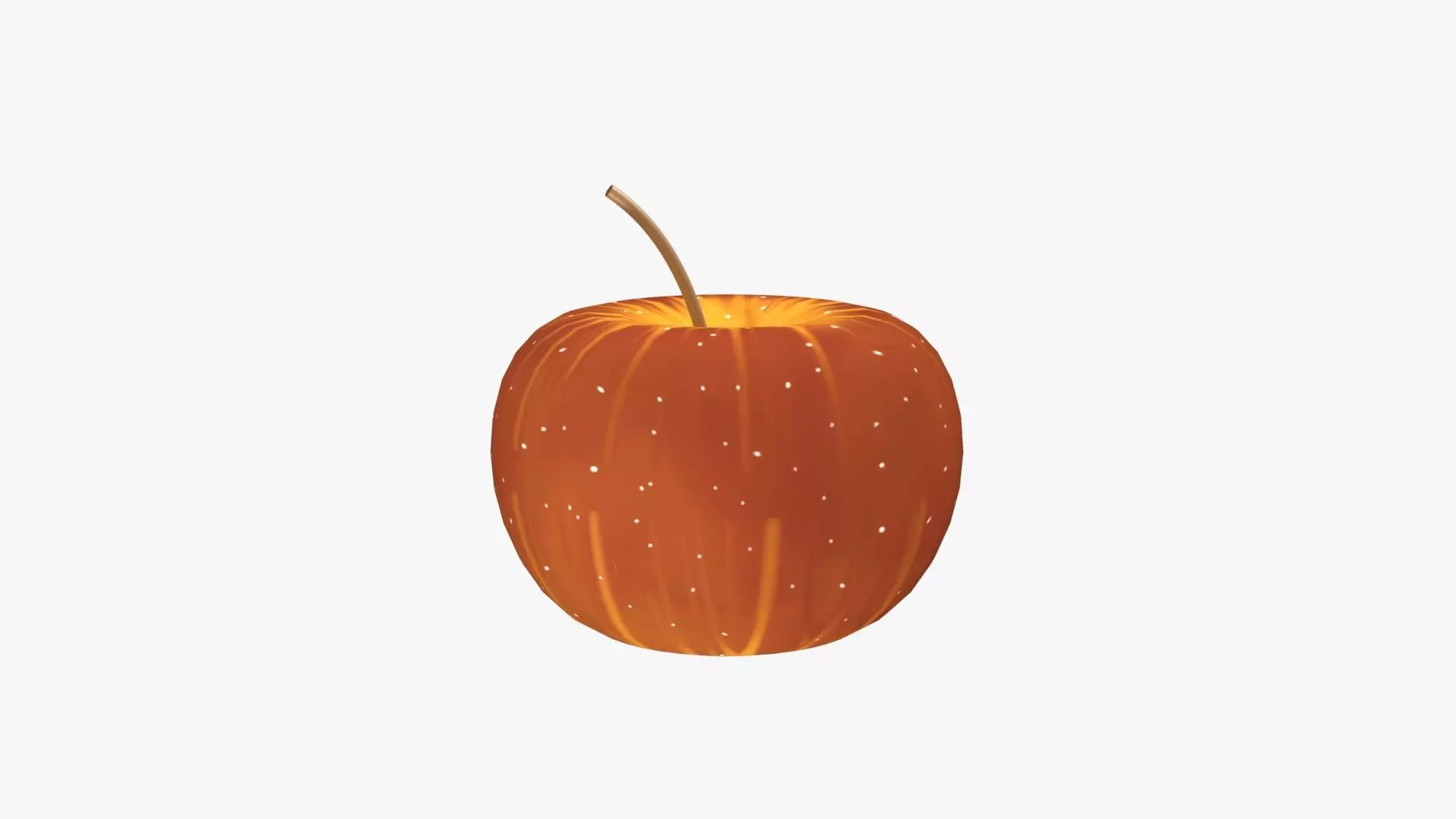Apple orange Low-poly 3D model_0