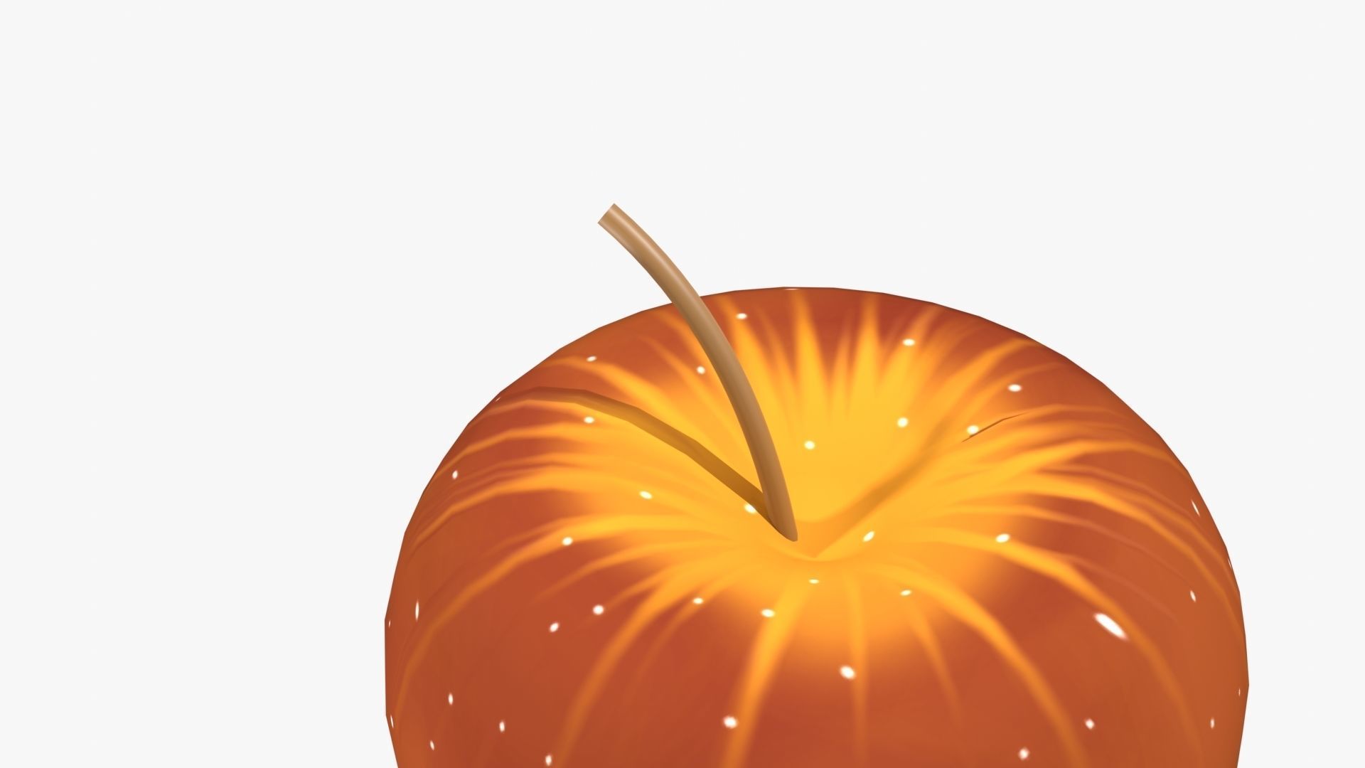 Apple orange Low-poly 3D model_22