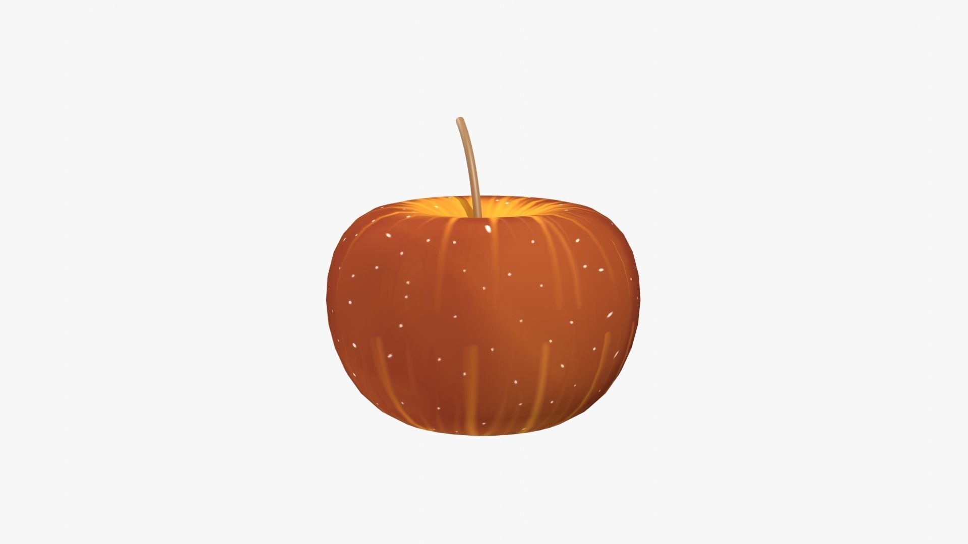 Apple orange Low-poly 3D model_15
