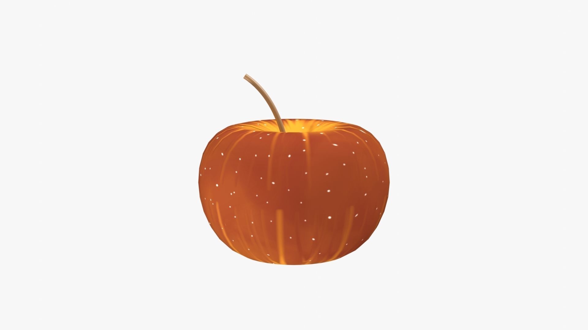 Apple orange Low-poly 3D model_19