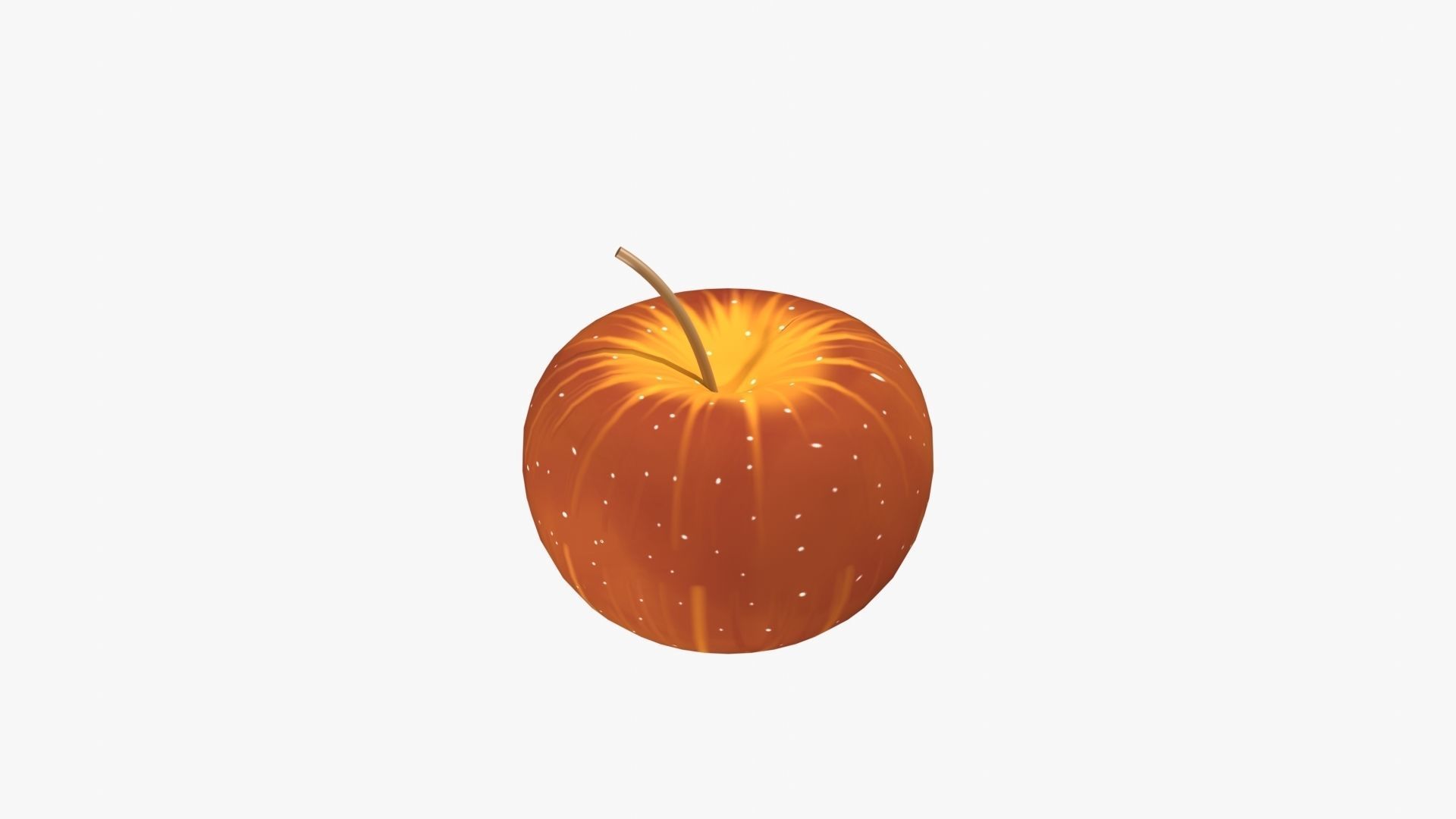 Apple orange Low-poly 3D model_20
