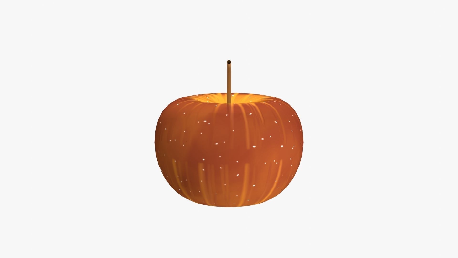 Apple orange Low-poly 3D model_4