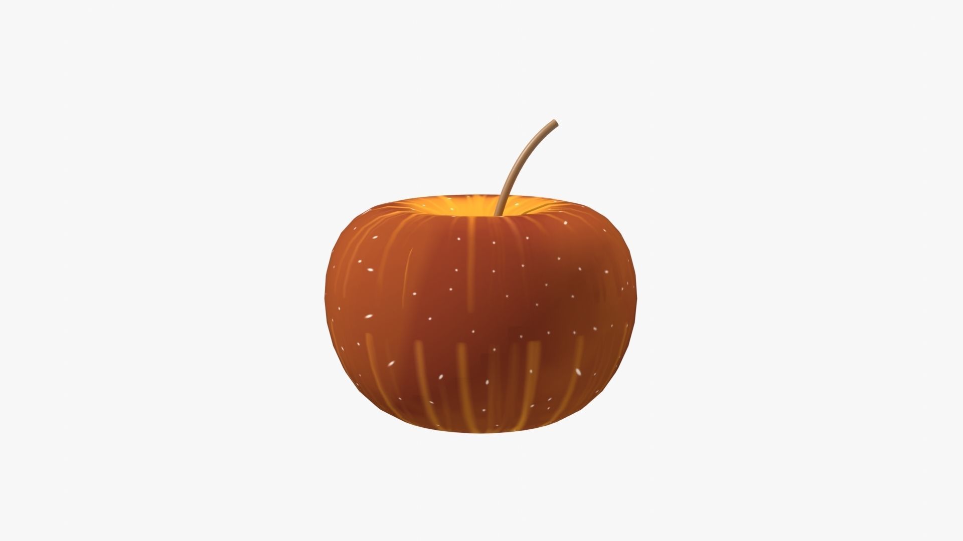 Apple orange Low-poly 3D model_10