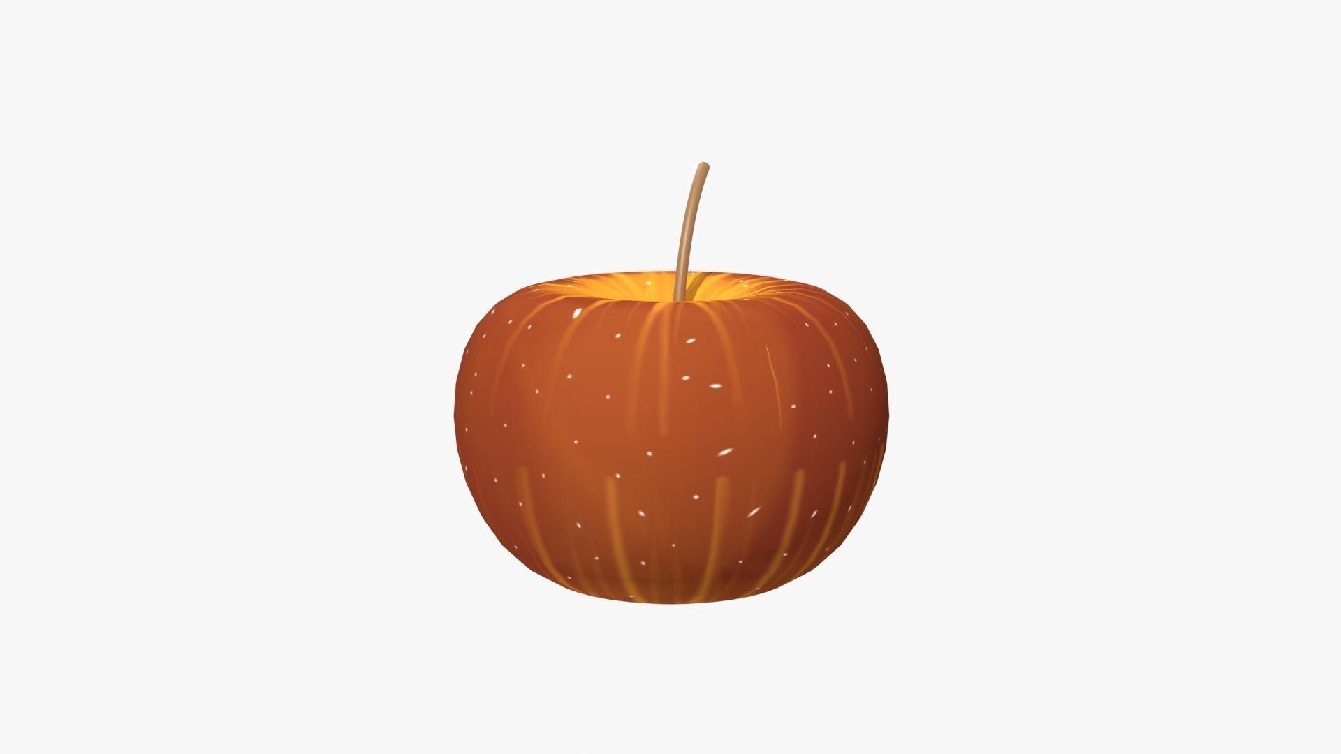 Apple orange Low-poly 3D model_13