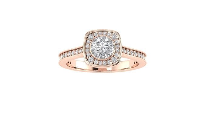 Women Engagement Square Hole Ring 3dm STL OBJ FBX Render Details 3D print model