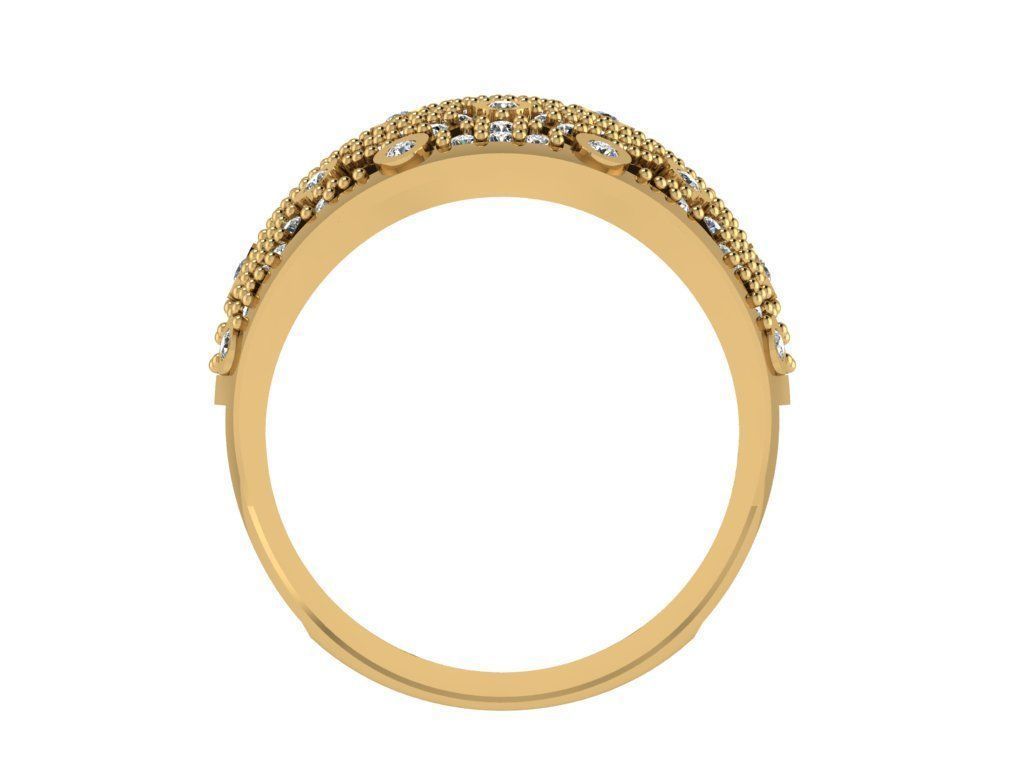 Ring388 gold ring with diamonds 3D print model_2