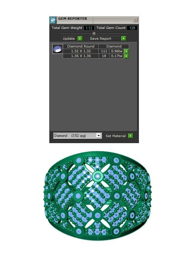 Ring388 gold ring with diamonds 3D print model_5